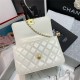 Chanel SMALL FLAP BAG Calfskin & Gold-Tone Metal AS2649 White High