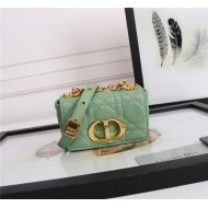 MICRO Dior CARO BAG Supple Cannage Calfskin Green High