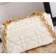 MICRO Dior CARO BAG Supple Cannage Calfskin White High