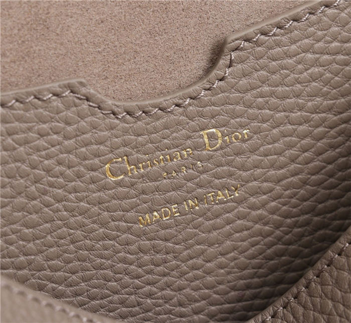 LARGE Dior BOBBY BAG Grained Calfskin Taupe High