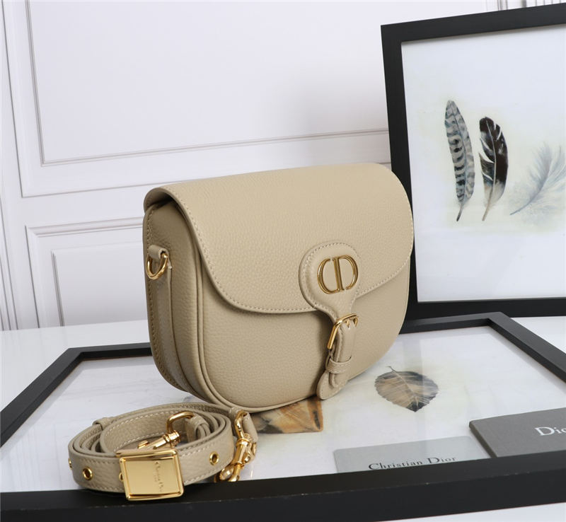 MEDIUM Dior BOBBY BAG Grained Calfskin Beige High