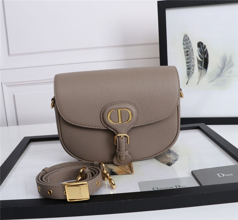 MEDIUM Dior BOBBY BAG Grained Calfskin Taupe High