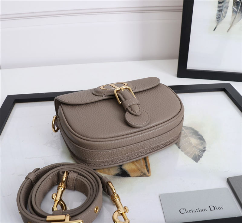 SMALL Dior BOBBY BAG Grained Calfskin Taupe High