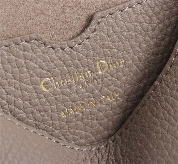 SMALL Dior BOBBY BAG Grained Calfskin Taupe High