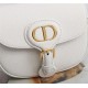 SMALL Dior BOBBY BAG Grained Calfskin White High