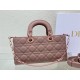 LADY D-JOY BAG MEDIUM Ultramatte Cannage Calfskin High