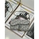 Saddle Pouch with Chain Dior Oblique Jacquard Grey High