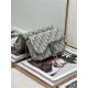 Saddle Pouch with Chain Dior Oblique Jacquard Grey High