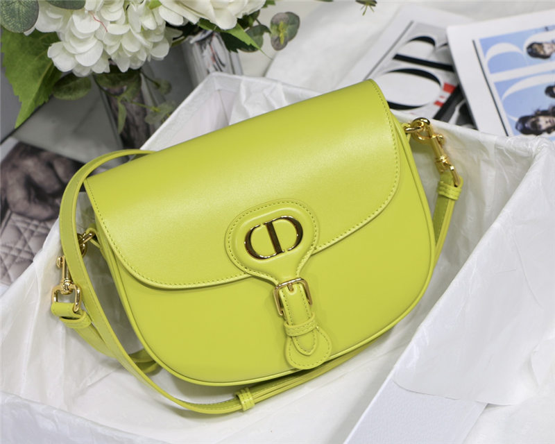 MEDIUM Dior BOBBY BAG Box Calfskin Lime High