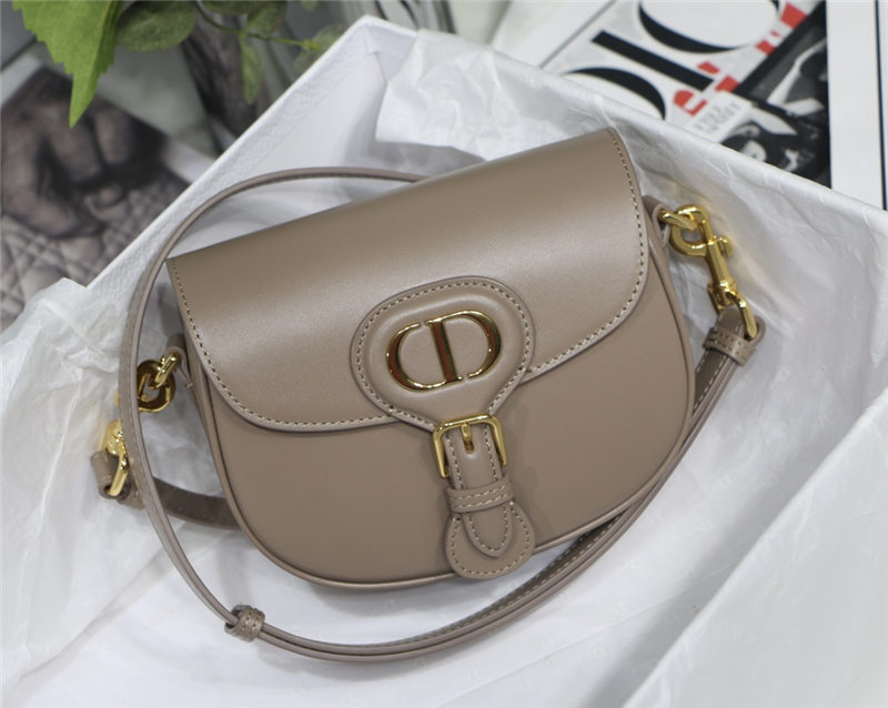 SMALL Dior BOBBY BAG Box Calfskin Taupe High