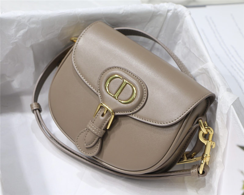 SMALL Dior BOBBY BAG Box Calfskin Taupe High