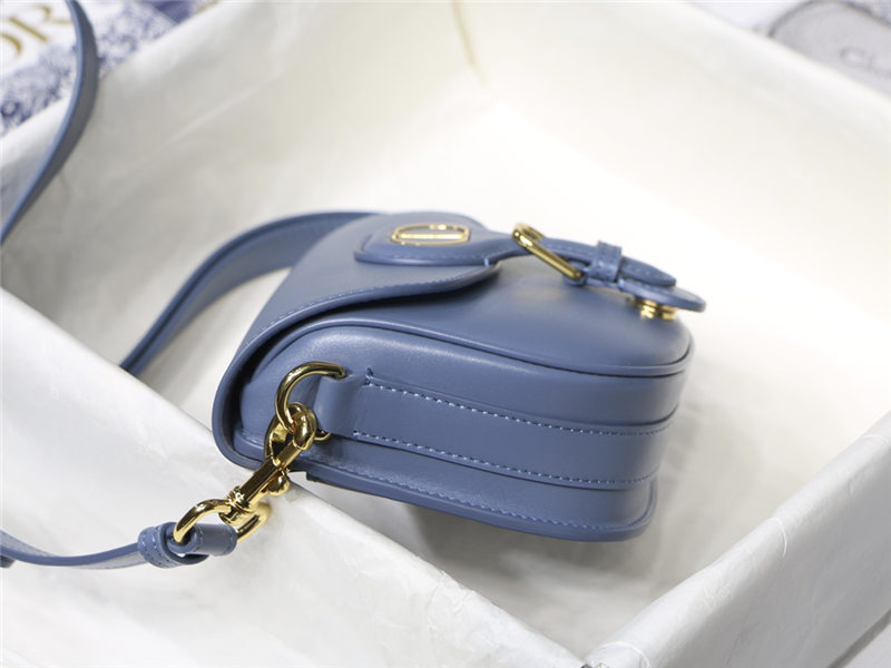 SMALL Dior BOBBY BAG Box Calfskin Denim Blue High