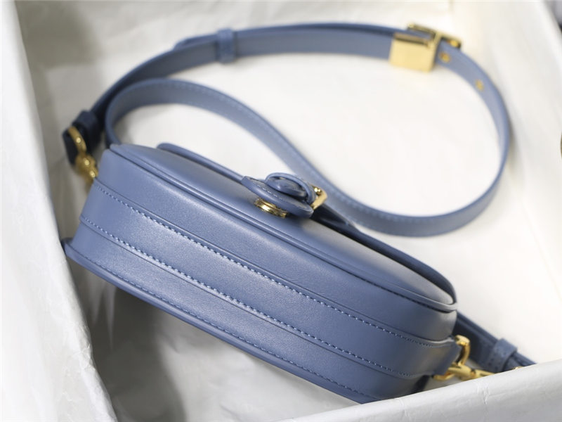 SMALL Dior BOBBY BAG Box Calfskin Denim Blue High