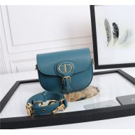 SMALL Dior BOBBY BAG Box Calfskin Steel Blue High