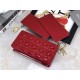 LADY Dior POUCH Patent Cannage Calfskin Red High