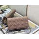 LADY Dior POUCH Patent Cannage Calfskin Warm Taupe High