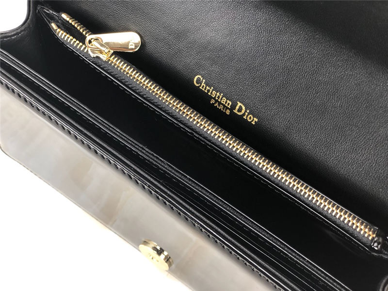 LADY Dior POUCH Patent Cannage Calfskin Black High