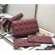 LADY Dior POUCH Patent Cannage Calfskin Wine High