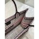 MEDIUM Dior BOOK TOTE Miss Dior Allover Embroidery Pink High