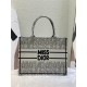 MEDIUM Dior BOOK TOTE Miss Dior Allover Embroidery Khaki High