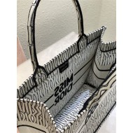 SMALL Dior BOOK TOTE Miss Dior Allover Embroidery Khaki High