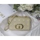 SMALL Dior CARO BAG Supple Cannage Calfskin Beige High