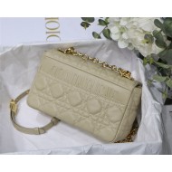 SMALL Dior CARO BAG Supple Cannage Calfskin Beige High