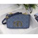 SMALL Dior CARO BAG Denim Blue High