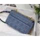 SMALL Dior CARO BAG Denim Blue High