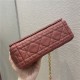 SMALL Dior CARO BAG Supple Cannage Calfskin Gradient Pink High