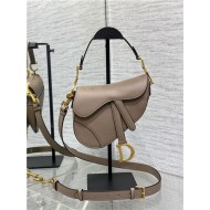 Mini SADDLE BAG Grained Calfskin Warm Taupe High