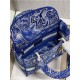 MEDIUM LADY D-LITE BAG Toile de Jouy Reverse Embroidery Royal Blue High