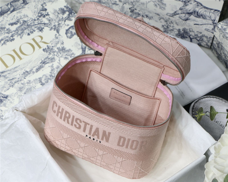 DiorTRAVEL VANITY CASE Embroidery Pink High