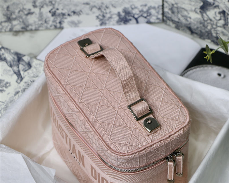 DiorTRAVEL VANITY CASE Embroidery Pink High