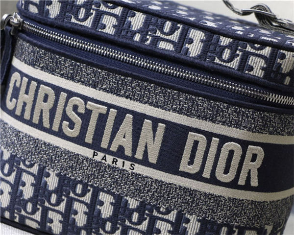 DiorTRAVEL VANITY CASE Dior Oblique Jacquard Blue High