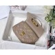 SMALL Dior CARO BAG Supple Cannage Calfskin Taupe High