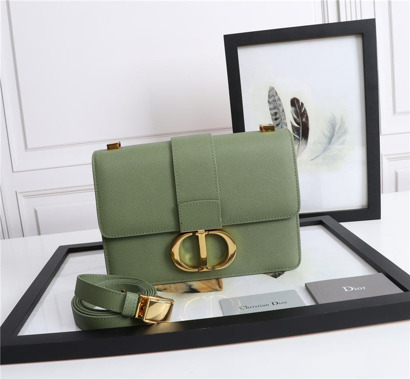 30 MONTAIGNE BAG Grained Calfskin Green High