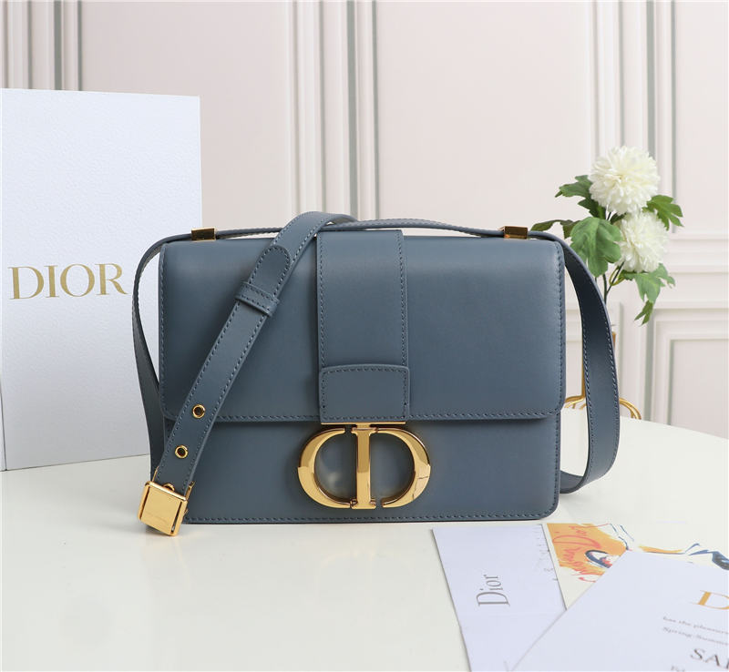 30 MONTAIGNE BAG Calfskin Grey Blue High