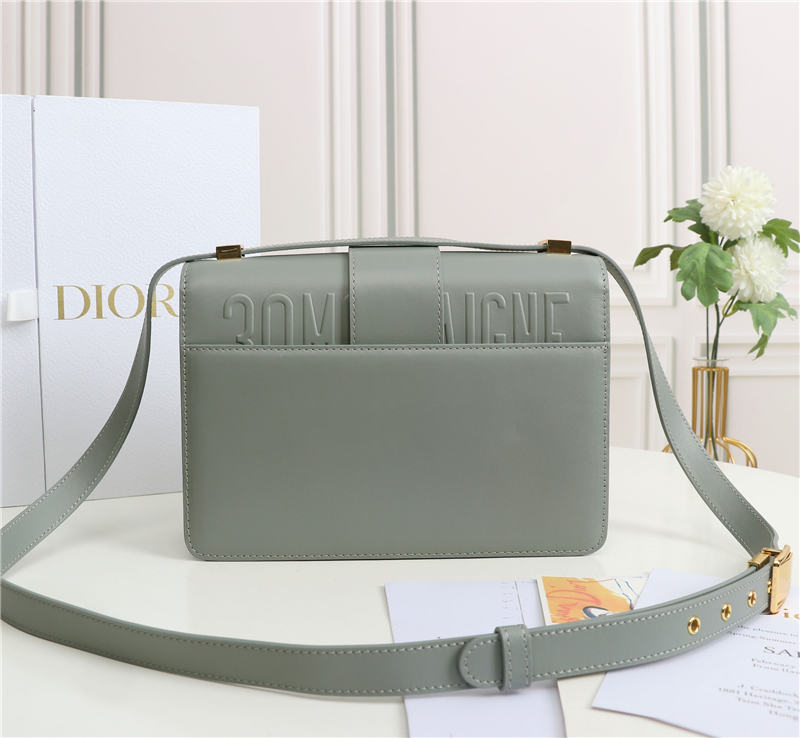 30 MONTAIGNE BAG Calfskin Grey Green High