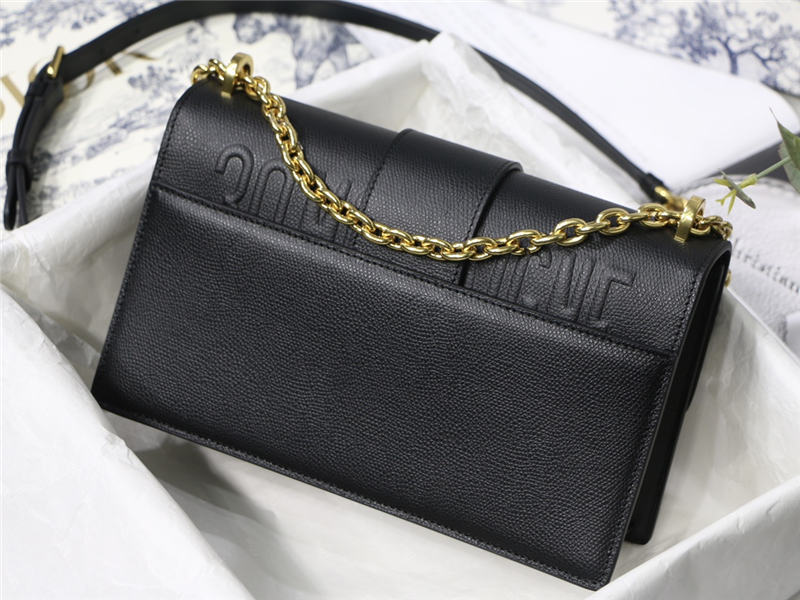 30 MONTAIGNE CHAIN BAG Grained Calfskin Black High