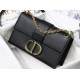 30 MONTAIGNE CHAIN BAG Grained Calfskin Black High