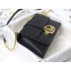 30 MONTAIGNE CHAIN BAG Grained Calfskin Black High