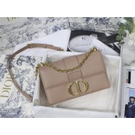 30 MONTAIGNE CHAIN BAG Grained Calfskin Nude High