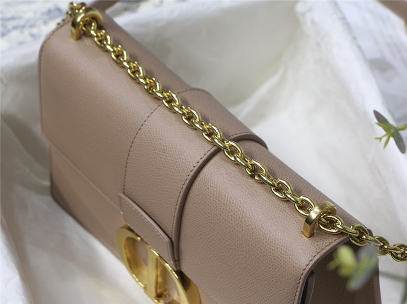 30 MONTAIGNE CHAIN BAG Grained Calfskin Nude High