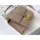 30 MONTAIGNE CHAIN BAG Grained Calfskin Nude High