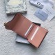 SADDLE LOTUS WALLET Grained Calfskin Blush High