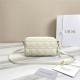 Dior CARO DOUBLE POUCH Supple Cannage Calfskin White High