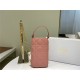 LADY Dior PHONE HOLDER Cannage Lambskin Dark Pink High