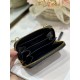 MINI Dior CARO ZIPPED POUCH Cannage Lambskin Black High