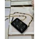 MINI Dior CARO ZIPPED POUCH Cannage Lambskin Black High